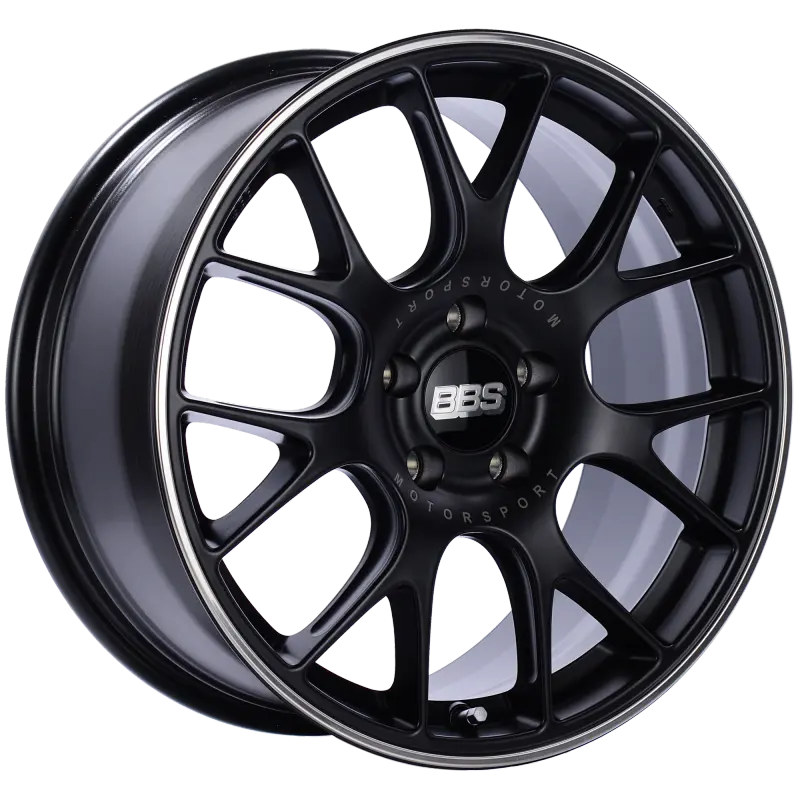 Bbs Ch-R 18X8.5 5X112 Et38 Satin Black Polished Rim Protector Wheel -82Mm Pfs/Clip Required 1