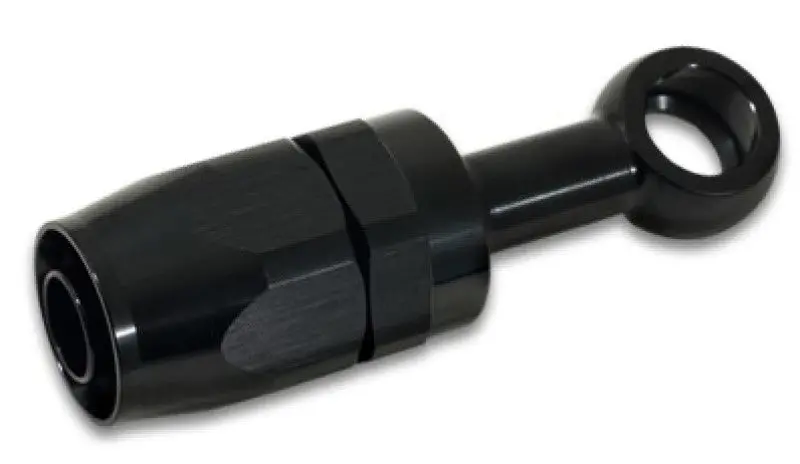 Vibrant -8An Banjo Hose End Fitting For Use With M10 Or 3/8In Banjo Bolt - Aluminum Black 2