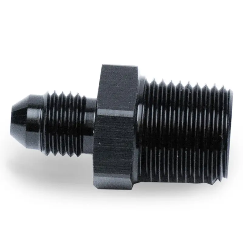 Snow Performance 3/8In Npt To 4An Straight Water Fitting (Black) 1