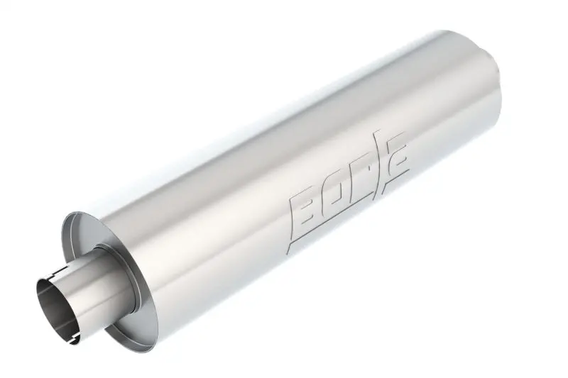 Borla Heavy Duty (Truck) Muffler - 3In Center-Center 24In X 6.75In Round (Notched) 1