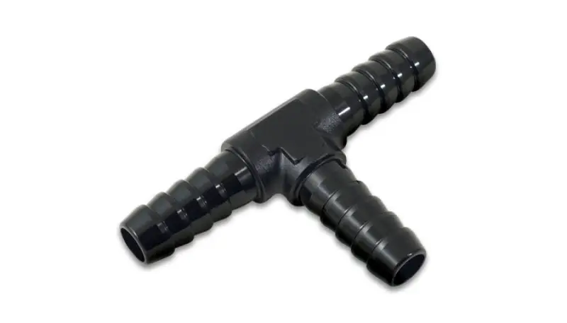 Vibrant 1/8In Barbed Tee Adapter- Black Anodized 1