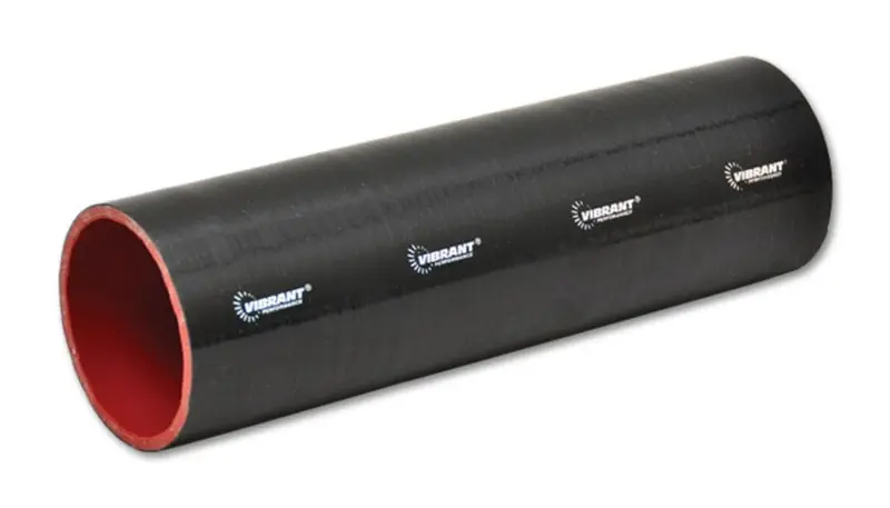 Vibrant 4 Ply Reinforced Silicone Straight Hose Coupling - 2.25In I.D. X 12In Long (Black) 1
