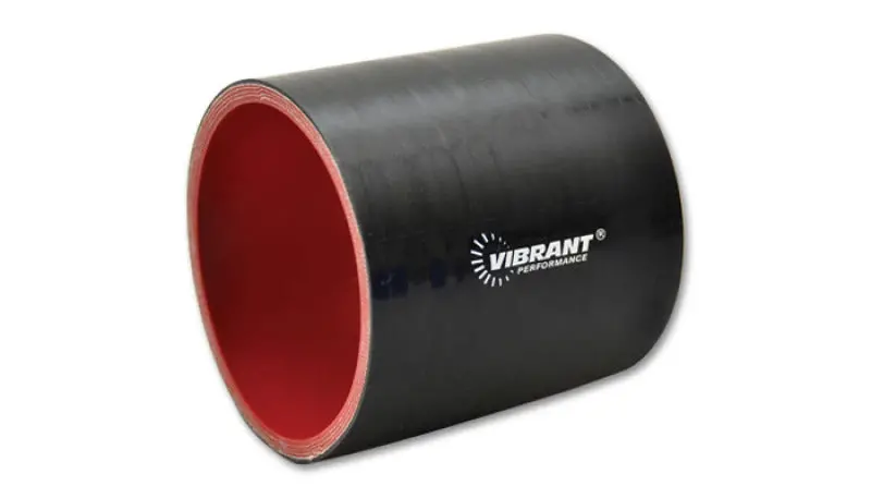 Vibrant 4 Ply Reinforced Silicone Straight Hose Coupling - 4.5In I.D. X 3In Long (Black) - 2722 1