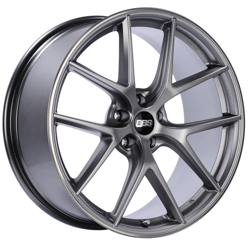 Bbs Ci-R 20X9.5 5X120 Et40 Platinum Silver Polished Rim Protector Wheel -82Mm Pfs/Clip Required 1