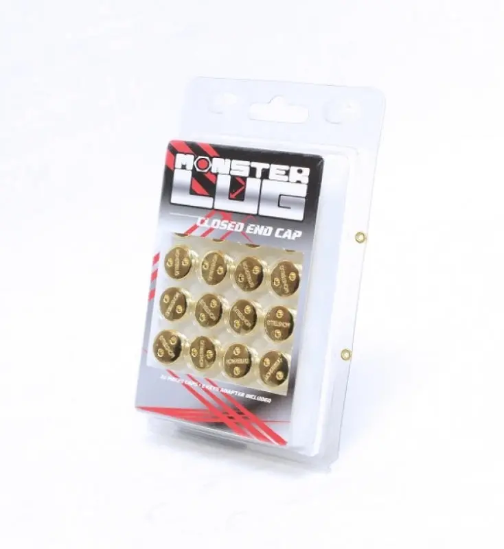 Wheel Mate Monster Lug Nut Caps - Gold 14X1.50 1