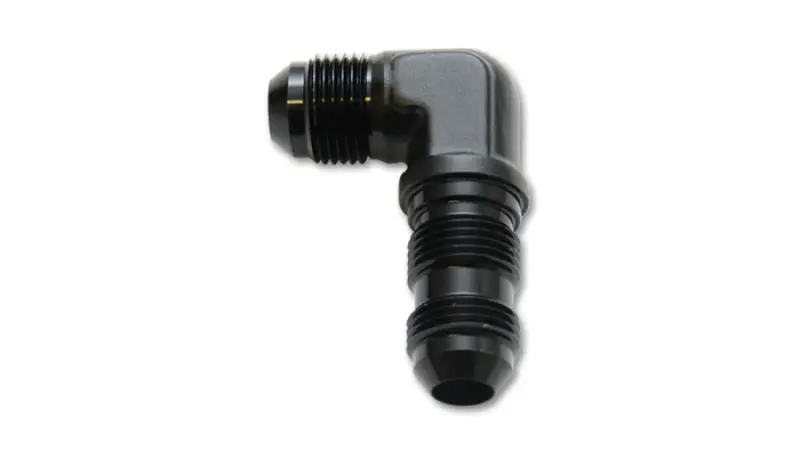 Vibrant -6An Bulkhead Adapter 90 Degree Elbow Fitting - Anodized Black Only 2