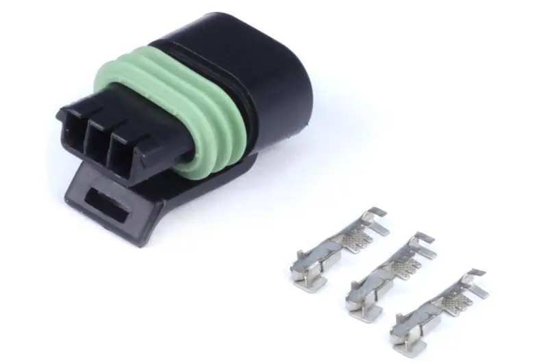 Haltech Delphi 3 Pin Single Row Flat Coil Connector Plug & Pins - Ht-030414 1