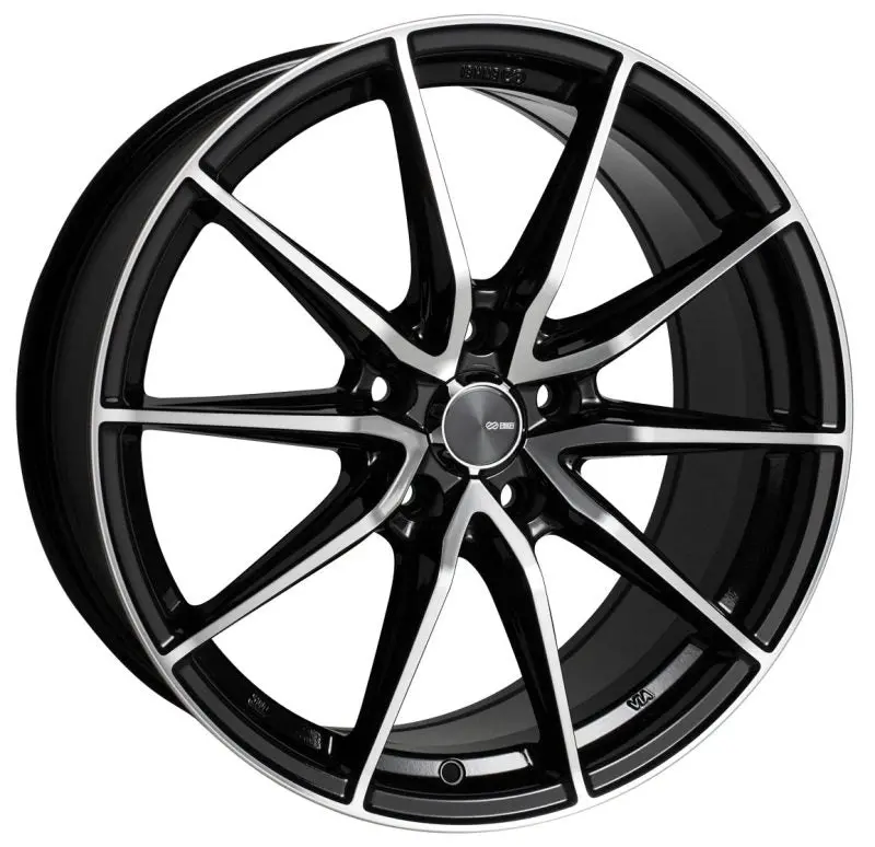 Enkei Draco 17X7.5 5X100 45Mm Offset 72.6Mm Bore Black Machined Wheel 1