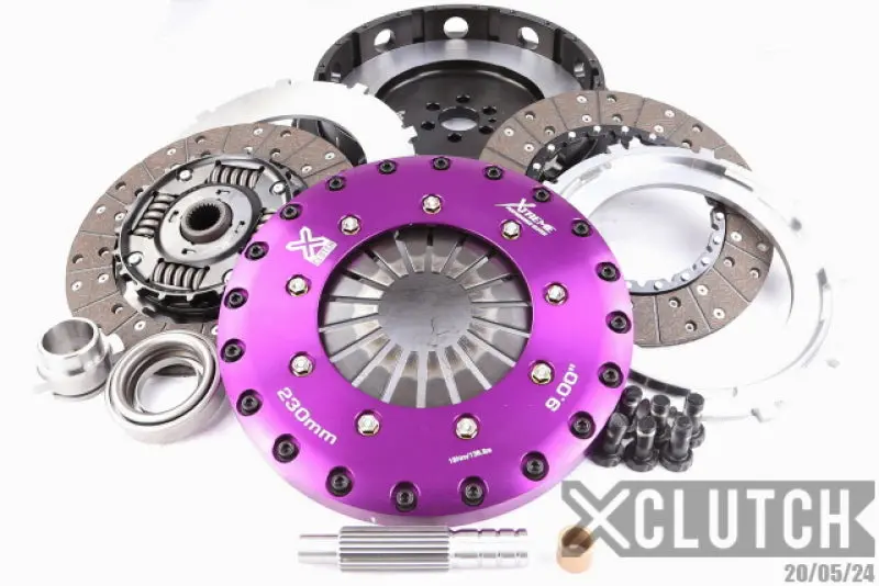 Xclutch 89-94 Nissan Skyline Gt-R 2.6L 9In Twin Sprung Organic Clutch Kit - Xkni23530-2A 1