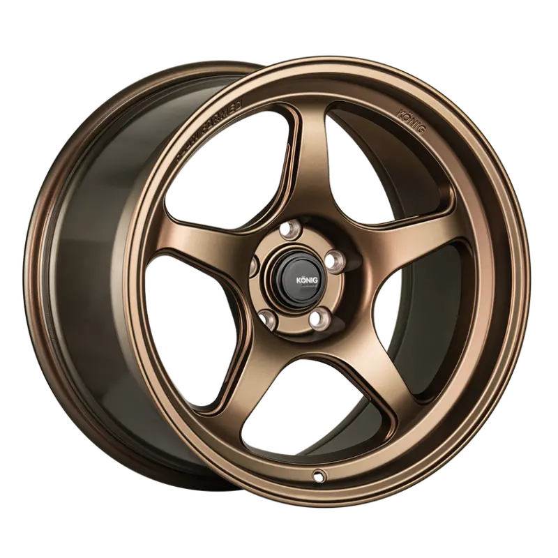 Konig Hyperspec 15X9 4X100 Et35 Matte Bronze Wheel (Knurled Bead) 1