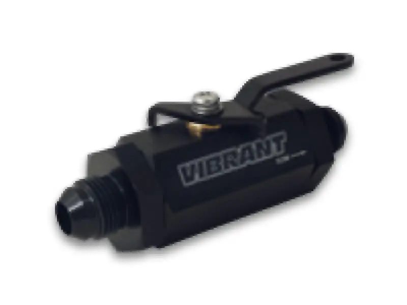 Vibrant -4An To -4An Male Shut Off Valve - Black 2