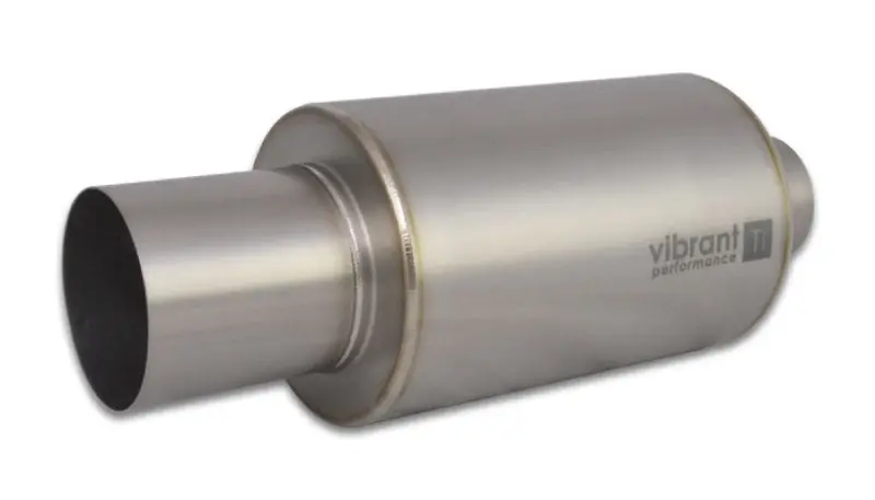Vibrant Titanium Muffler W/Straight Cut Natural Tip 3In. Inlet / 3In. Outlet 1
