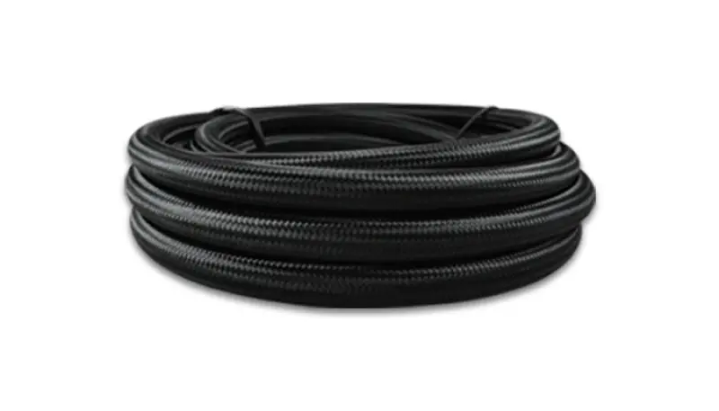 Vibrant Black Nylon Braided Flex Hose W/ Ptfe Liner (10 Foot Roll) -12An - 18972 1