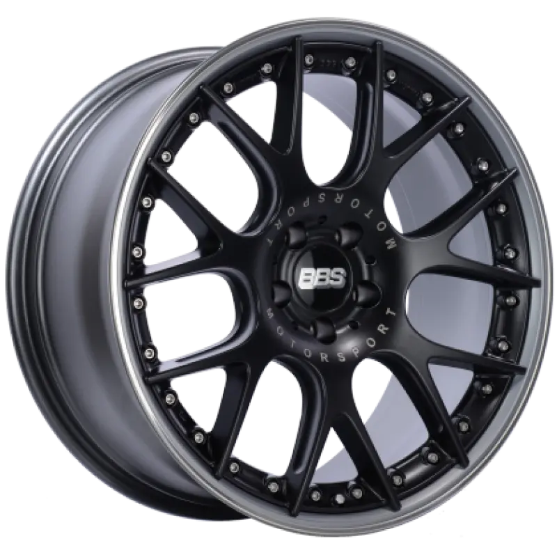 Bbs Ch-Rii 20X10.5 5X120 Et35 Satin Black Center Platinum Lip Ss Rim Prot Wheel -82Mm Pfs/Clip Req 1