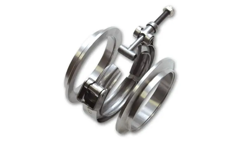 Vibrant Al V-B Flange Assembly For 3In Od Tubing Incl 2 Al V-B Flanges 1 Ss V-B Clamp 1 Viton O-Ring 2