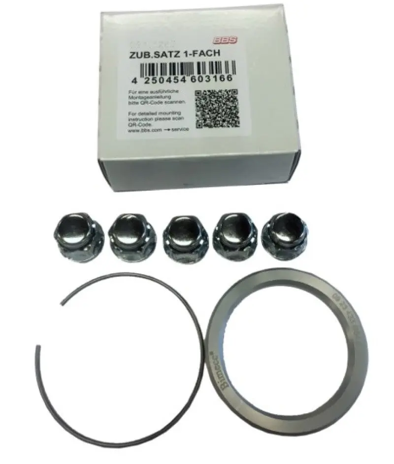 Bbs Pfs Kit - Jag / Rover 5X108 - Includes 70Mm Od - 63.3Mm Id Ring / 70Mm Clip / Lug Nuts 1