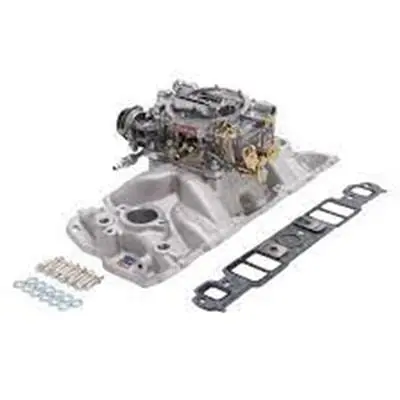 Edelbrock 2064 Performer Rpm Air-Gap Intake & Carburetor Package 1