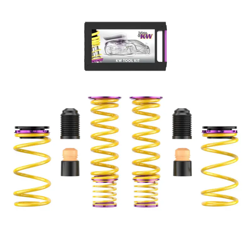 Kw 2020+ Chevrolet Corvette C8 (W/ Electronic Dampers & Oe Noselift) Height Adjustable Spring Kit 1