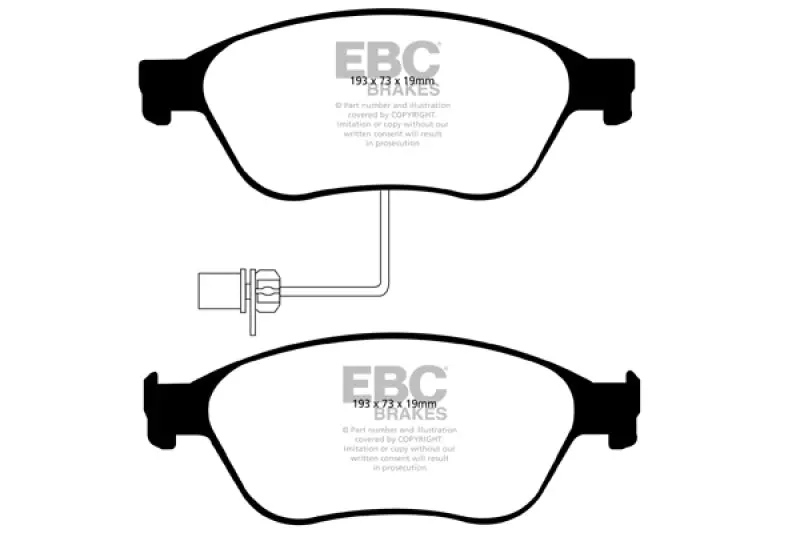 Ebc 03-10 Audi A8 Quattro 4.2 Redstuff Front Brake Pads 2