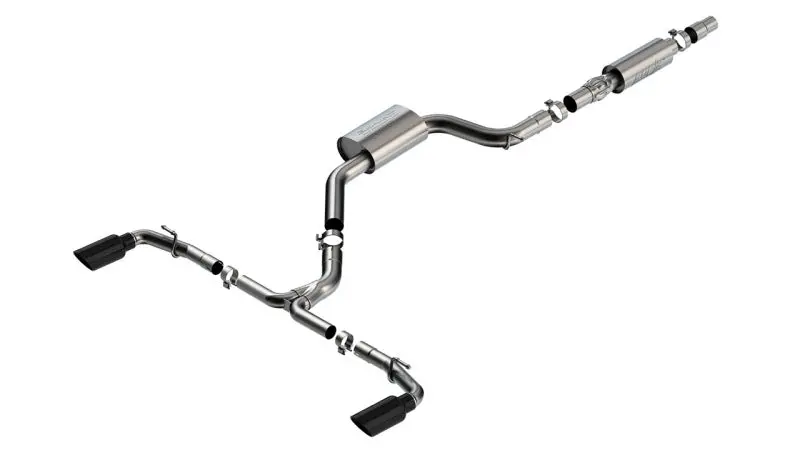 Borla 22-23 Volkswagen Golf Gti 2.0L At/Mt 3Inch S-Type Cat-Back Exhaust - 4In Black Chrome Tips 1