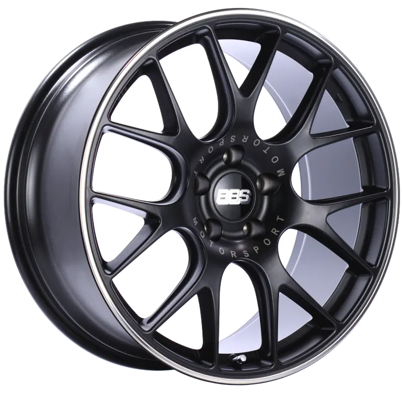 Bbs Ch-R 20X9.5 5X114.3 Et40 Cb66 Satin Black Polished Rim Protector Wheel 1