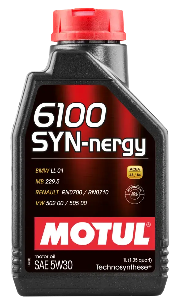 Motul 1L Technosynthese Engine Oil 6100 Syn-Nergy 5W30 - Vw 502 00 505 00 - Mb 229.5 - 107970 1