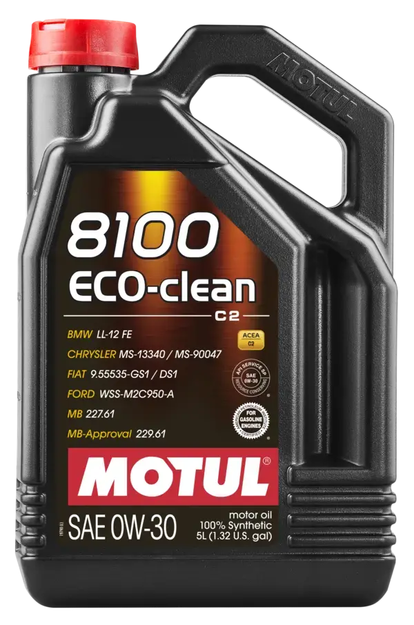 Motul 5L Synthetic Engine Oil 8100 0W30 5L Eco-Clean  Acea C2, Api Sm, St.Jlr 03.5007 - 102889 1