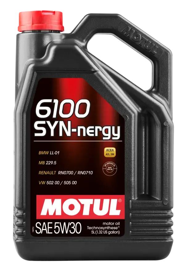Motul 5L Technosynthese Engine Oil 6100 Syn-Nergy 5W30 - Vw 502 00 505 00 - Mb 229.5 5L - 107972 1