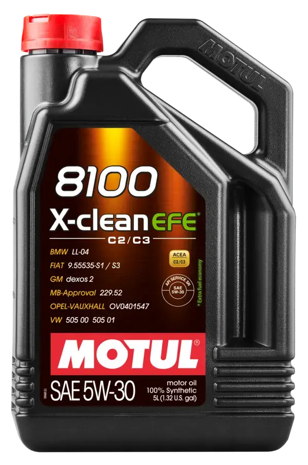 Motul 5L Synthetic Engine Oil 8100 5W30 X-Clean Efe - 109471 1
