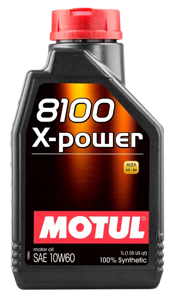 Motul 1L Synthetic Engine Oil 8100 10W60 X-Power - Acea A3/B4 - 106142 1