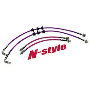 Gktech - N-Style R32 Gts-T Braided Brake Line Set - Oem Replacement Front And Rear Set - R32x-Brken 1
