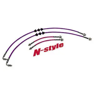 Gktech - N-Style Z32 300Zx Braided Brake Lines - Front And Rear Set Hard Line Delete - N-Style - Z32x-Hddln 1
