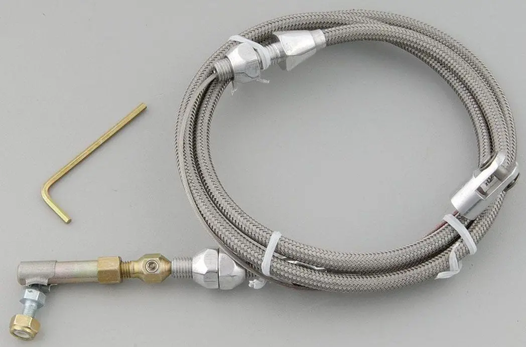Universal 36-Inch Polished Hi-Tech Throttle Cable – Adjustable Length 1