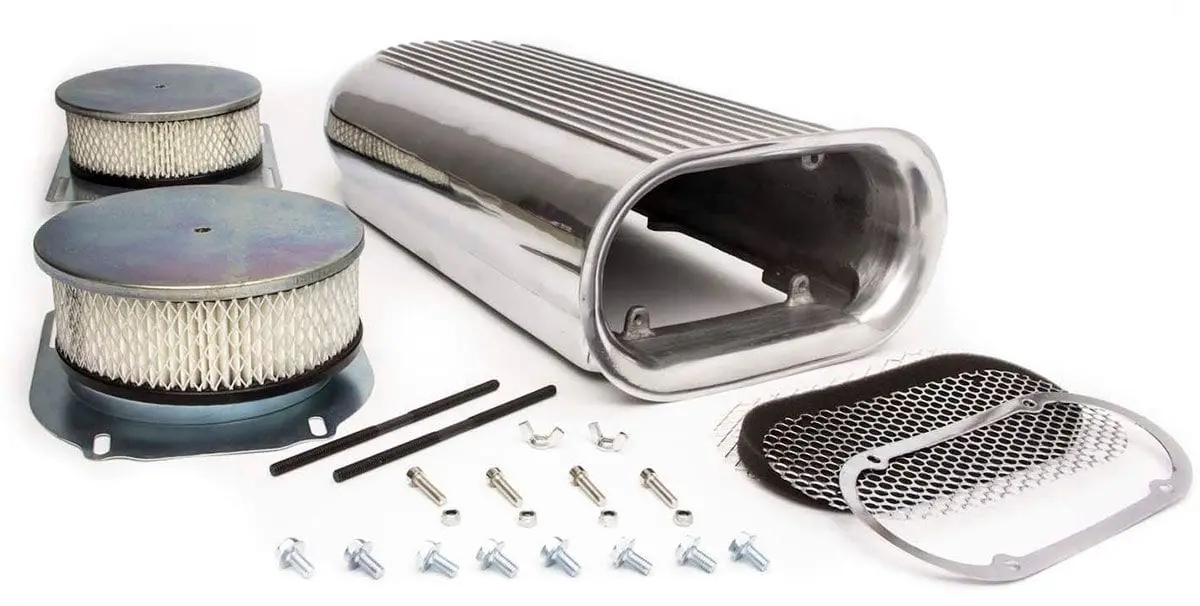 Polished Aluminum Hilborn-Style Air Scoop With Cooling Fins, Rpcr5233 1