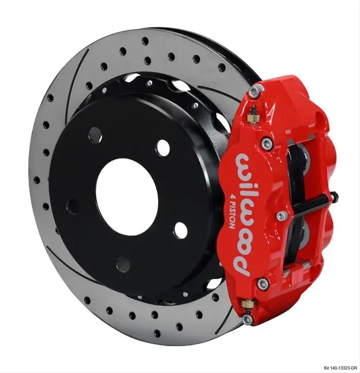 Wilwood Forged Narrow Superlite 4-Piston Rear Big Brake Kit With Integrated Parking Brake – Model 140-13323-Dr 1