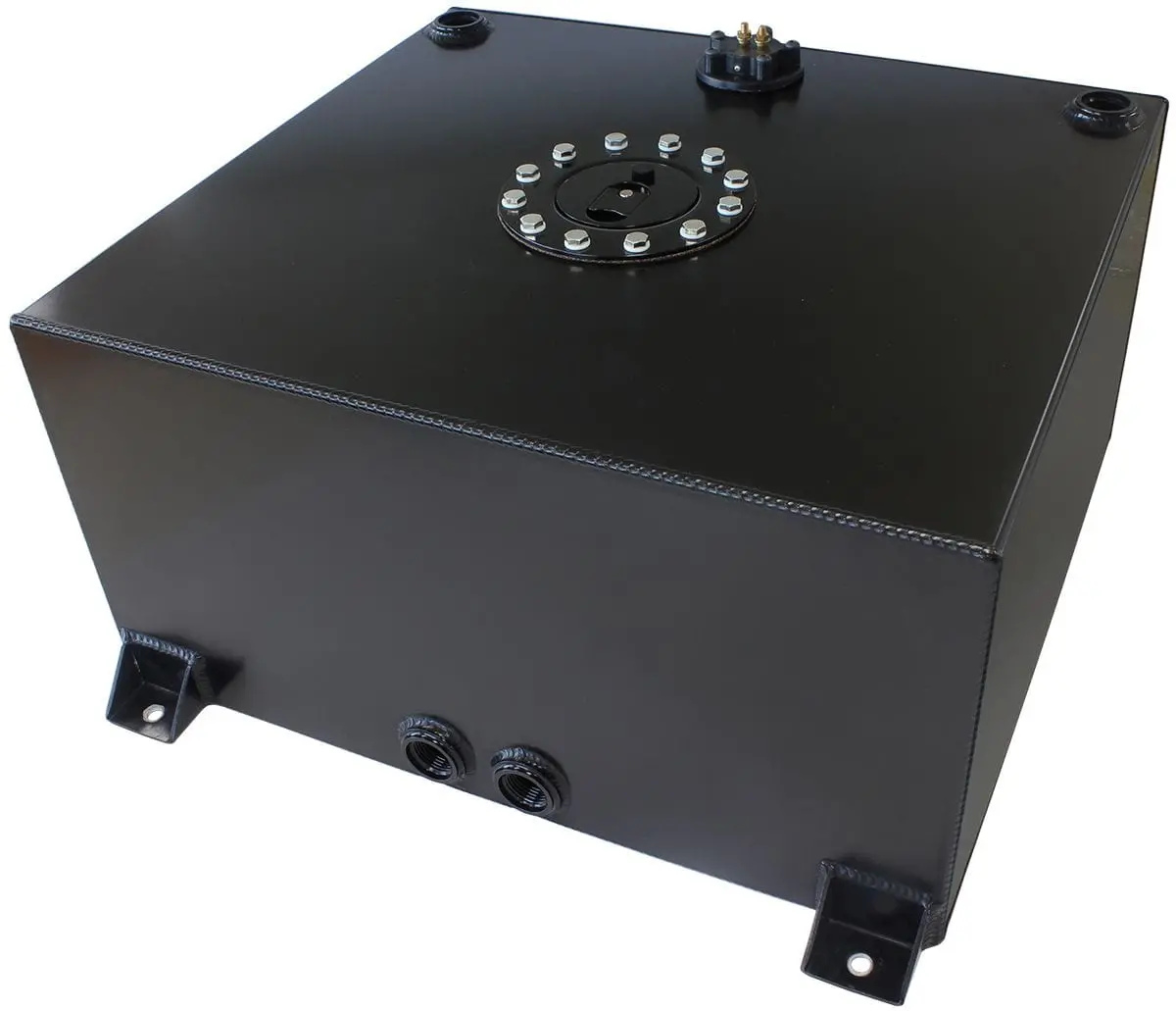 Af85- Black 15-Gallon Flat-Bottom Aluminum Fuel Cell With Sender 1