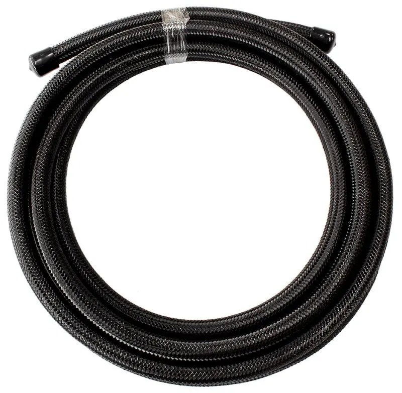 An-6 Black Stainless Steel Braided Hose – 100-Series, 6-Foot Length (Af100-06-6Mblk) 1