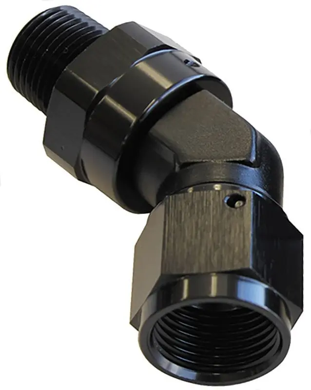 An Adapter Fitting: 1/8" Npt Female Swivel To -6An Male Flare 1