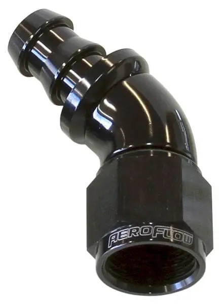 Earl'S 510 Series -10An 45° Push-Lock Hose End – Full-Flow Tight Radius In Black 1