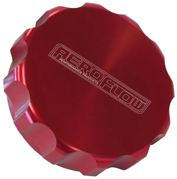 1" Billet Aluminum Threaded Filler Cap – Af59-460-16R Red Anodized Finish 1