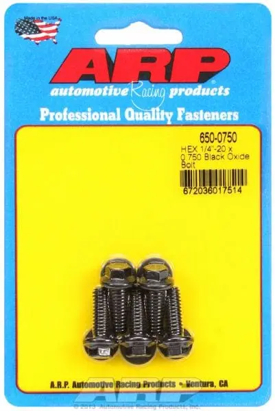 Ar650-0750 Five-Piece Hex Head Bolt Kit – Black Oxide Coated 1