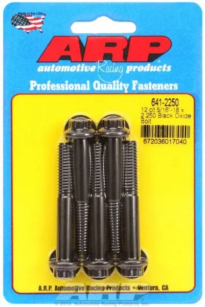12-Point Black Oxide Bolt Kit, 5-Pack, Ar641-2250 1