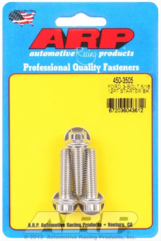 Arp Starter Mounting Bolt Kit – Grade 8.8, Zinc-Plated, Engine-Specific Fit (450-3505) 1