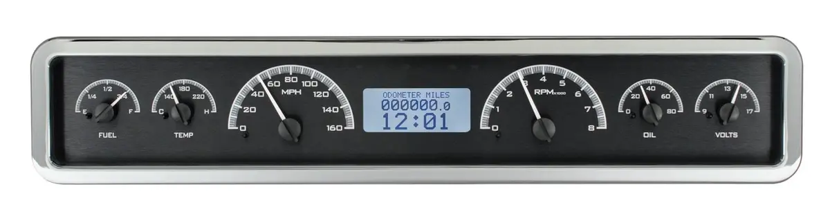 Dakota Digital Vhx-1023-K-W Universal Rectangle Gauge Kit With Modern Analog Display 1