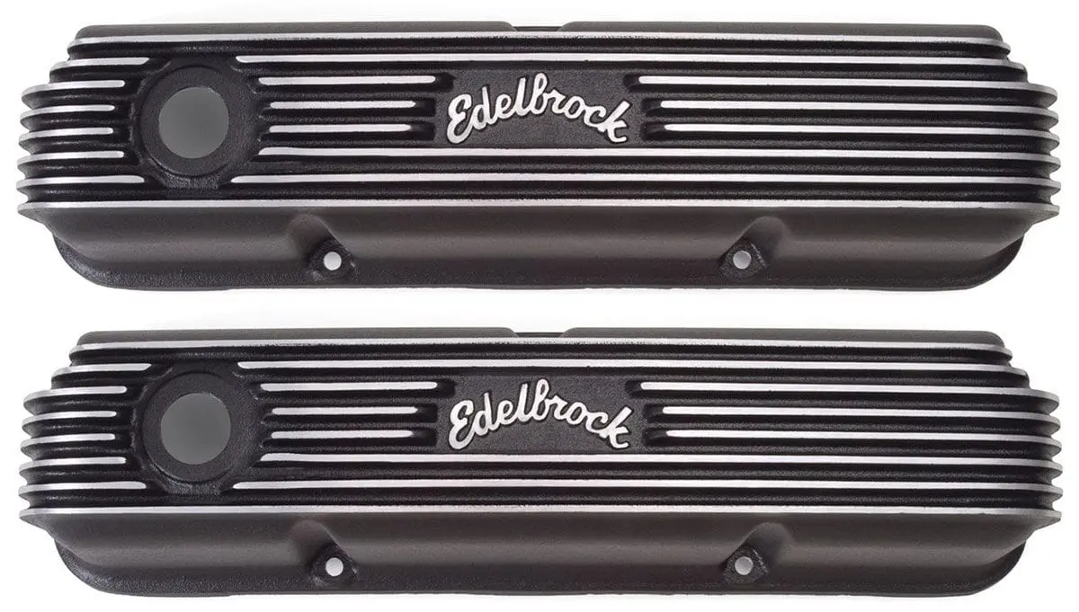 Classic Aluminum Valve Covers – Black Powder-Coated Finish (Ed41623) 1
