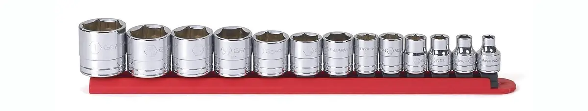 Gearwrench 80553 Standard Socket Set – Chrome Vanadium, Ratcheting Design 1