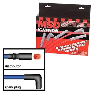 Msd 8.5Mm Super Conductor Spark Plug Wire Kit – High-Performance Ignition Cables 1