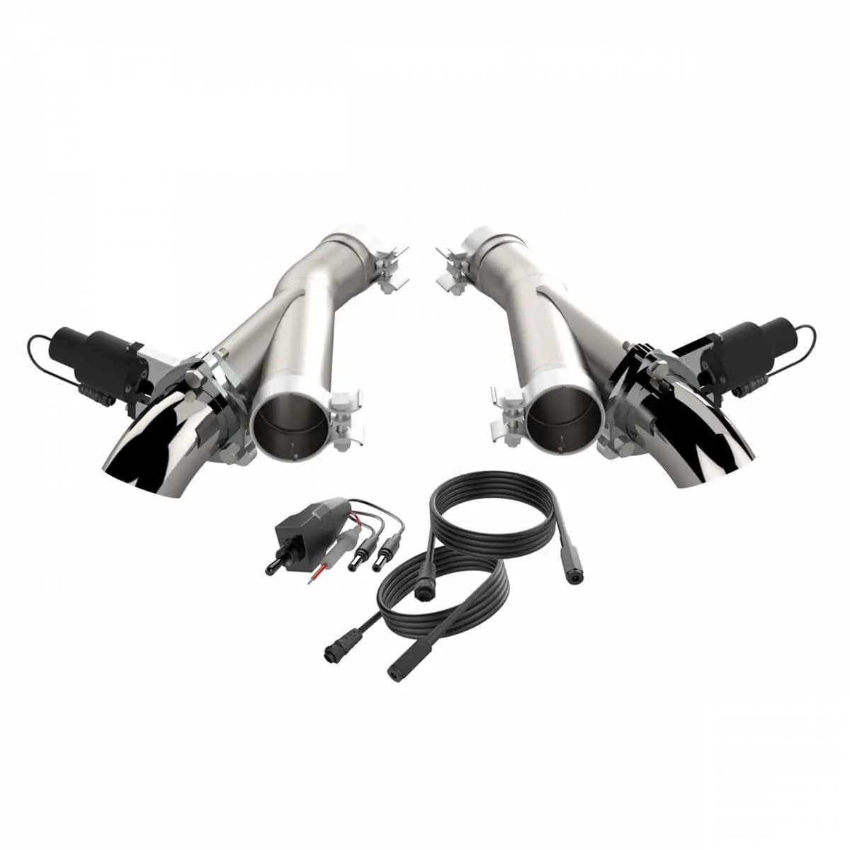 Quick Time 527112 Aggressor Cutout Pipes – Dual-Exhaust Bypass System With Electric Actuation For Performance Exhaust Tuning 1
