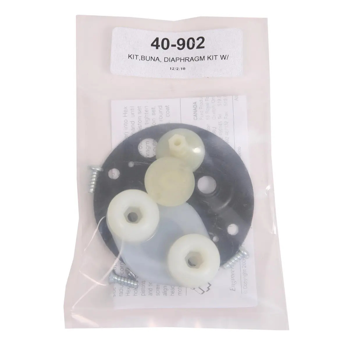 Tilton 40-912 Fluid Transfer Pump Diaphragm Replacement Kit 1
