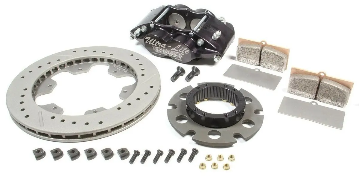 Titanium Inboard Brake Kit With Black-Anodized Caliper Components 1